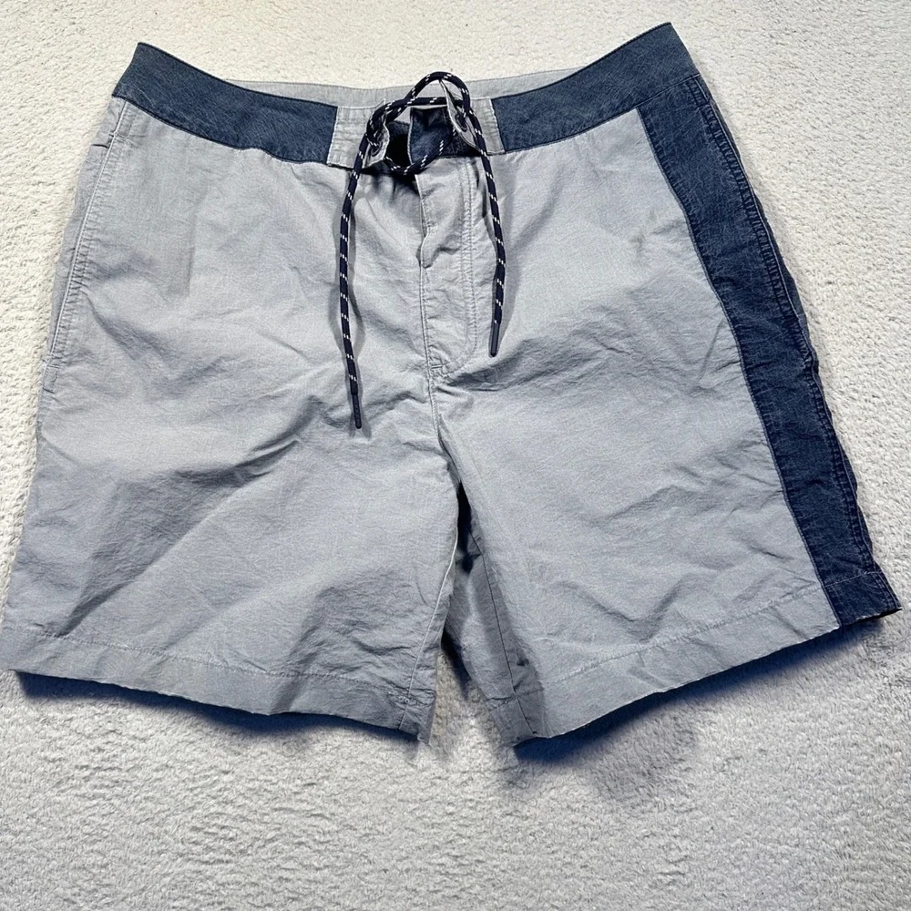 Vineyard Vines‎ Montuak Swim Trunks Size 33 Gray Blue Mens